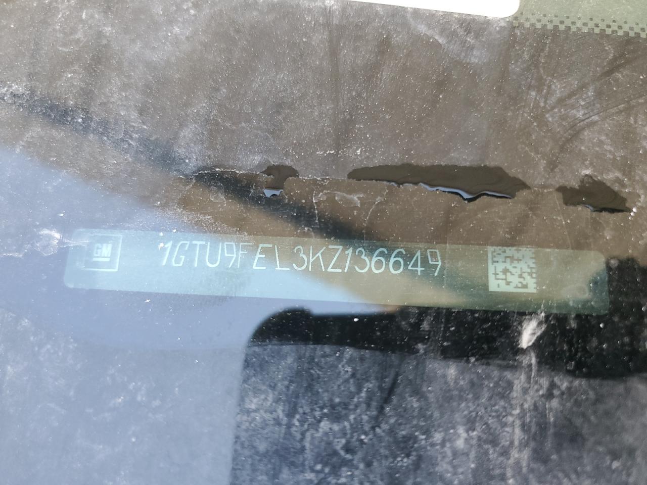 2019 GMC Sierra VIN 1GTU9FEL3KZ136649 Copart auction photo, minor dent/scratches damage thumbnail 12