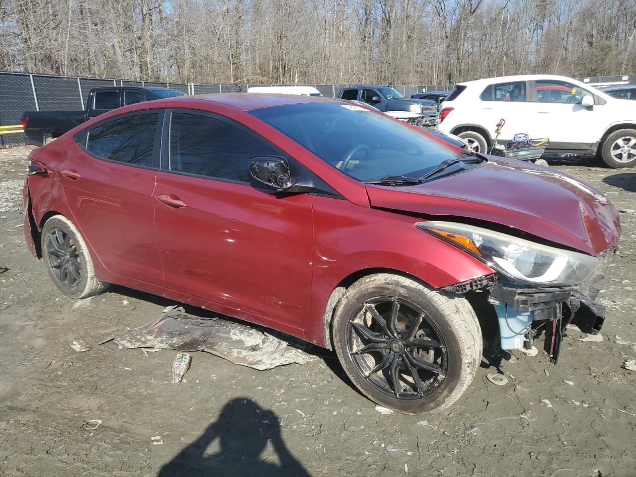 2016 Hyundai Elantra VIN 5NPDH4AE6GH711176 Copart auction photo, front end damage thumbnail 4