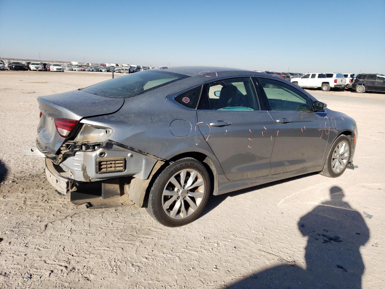 2015 Chrysler 200 VIN 1C3CCCCBXFN544282 Copart auction photo, rear end damage thumbnail 3
