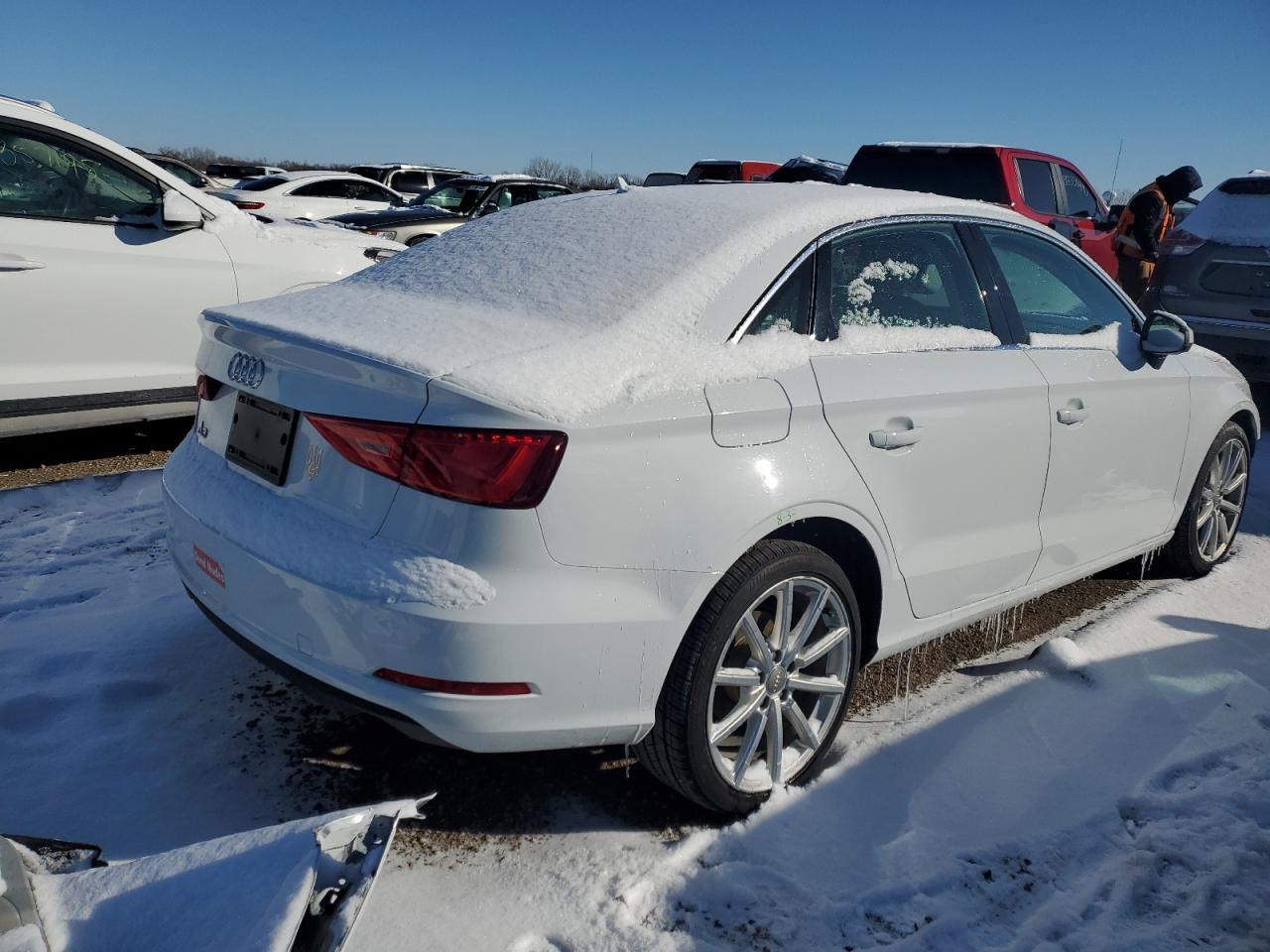 2015 Audi A3 VIN WAUACGFF3F1007198 Copart auction photo, all over damage thumbnail 3