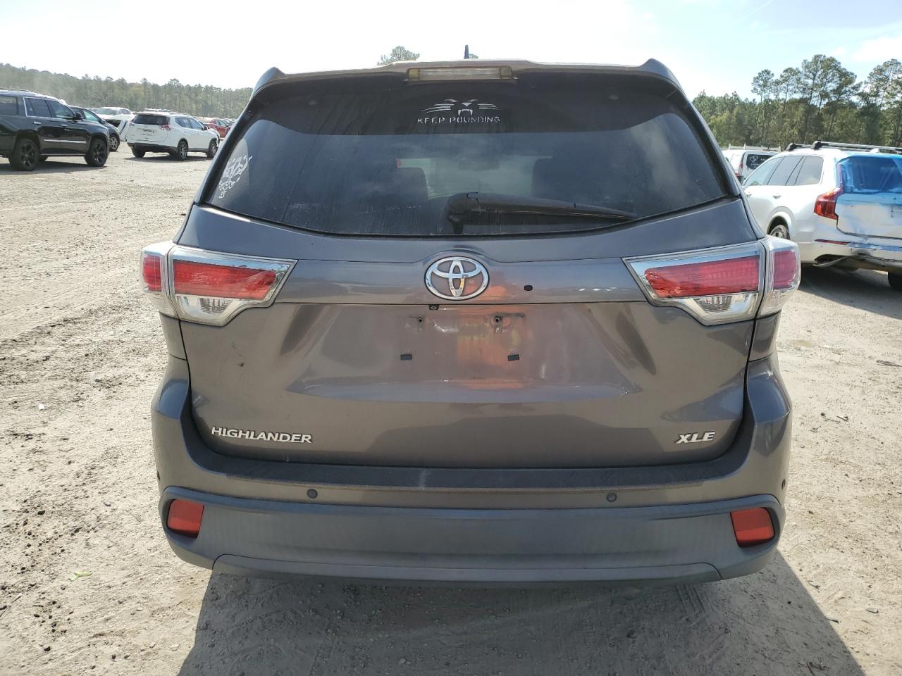 2014 Toyota Highlander VIN 5TDKKRFH9ES020417 Copart auction photo, front end / undercarriage damage thumbnail 6