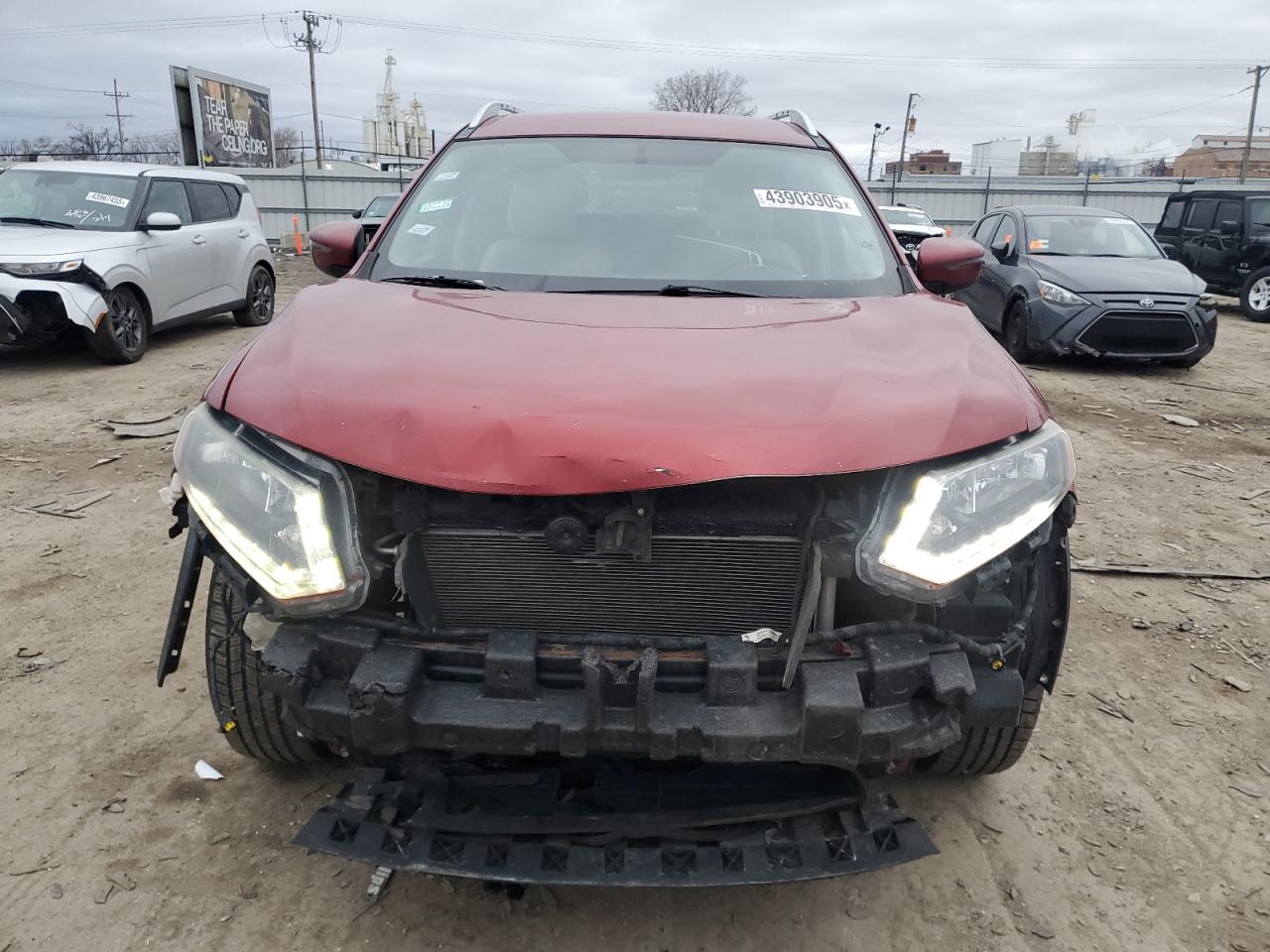 2016 Nissan Rogue VIN KNMAT2MV9GP731248 Copart auction photo, front end damage thumbnail 5