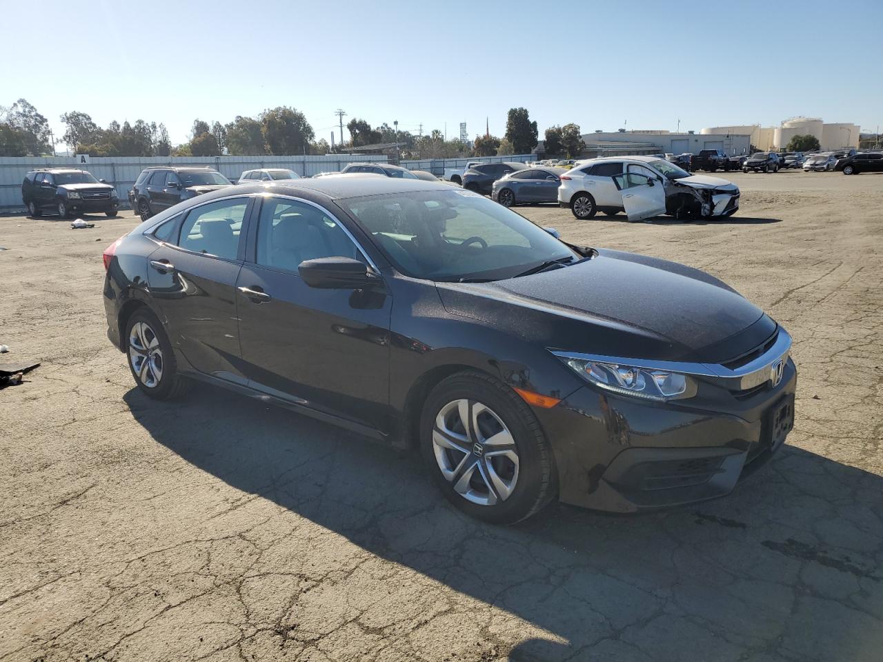 2017 Honda Civic VIN 19XFC2F53HE212622 Copart auction photo, front end / side damage thumbnail 4