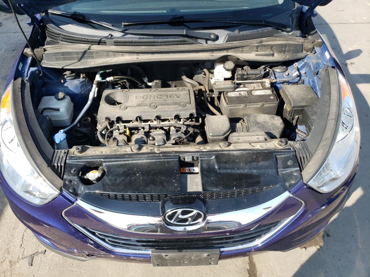 2013 Hyundai Tucson VIN KM8JUCAC2DU604159 Copart auction photo, rear end / front end damage thumbnail 12