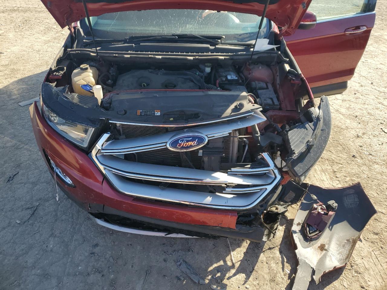 2015 Ford Edge VIN 2FMTK3K98FBB43785 Copart auction photo, front end damage thumbnail 11
