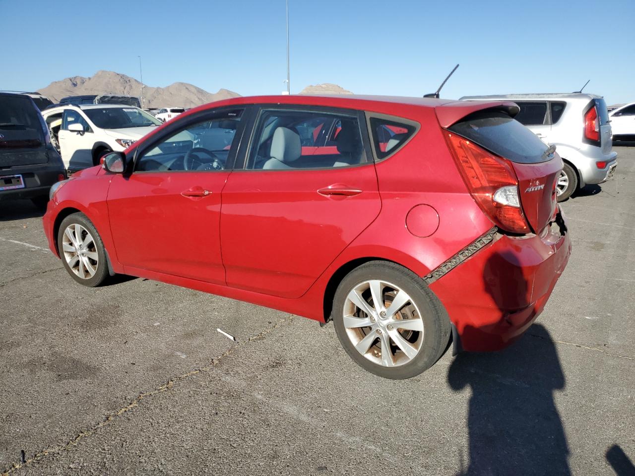 2013 Hyundai Accent VIN KMHCU5AE0DU079494 Copart auction photo, rear end damage thumbnail 2
