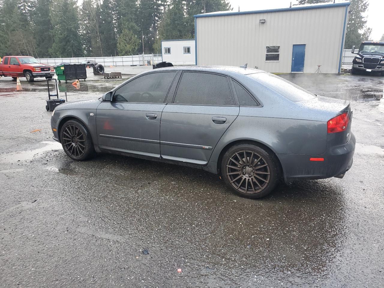 2007 Audi A4 VIN WAUEF78E67A121551 Copart auction photo, side / rear end damage thumbnail 2