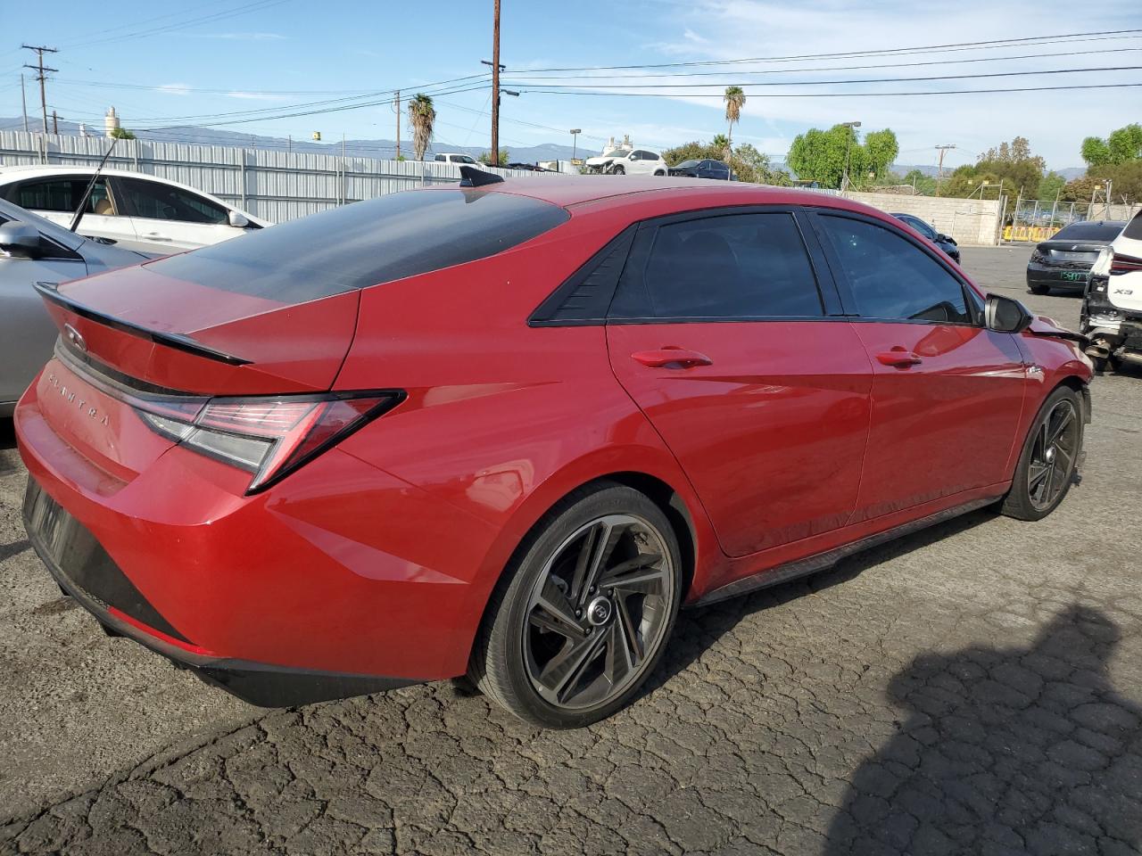 2022 Hyundai Elantra VIN KMHLR4AF2NU236948 Copart auction photo, front end damage thumbnail 3