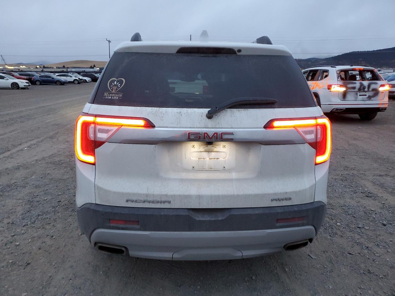 2021 GMC Acadia VIN 1GKKNULS3MZ132741 Copart auction photo, side / front end damage thumbnail 6