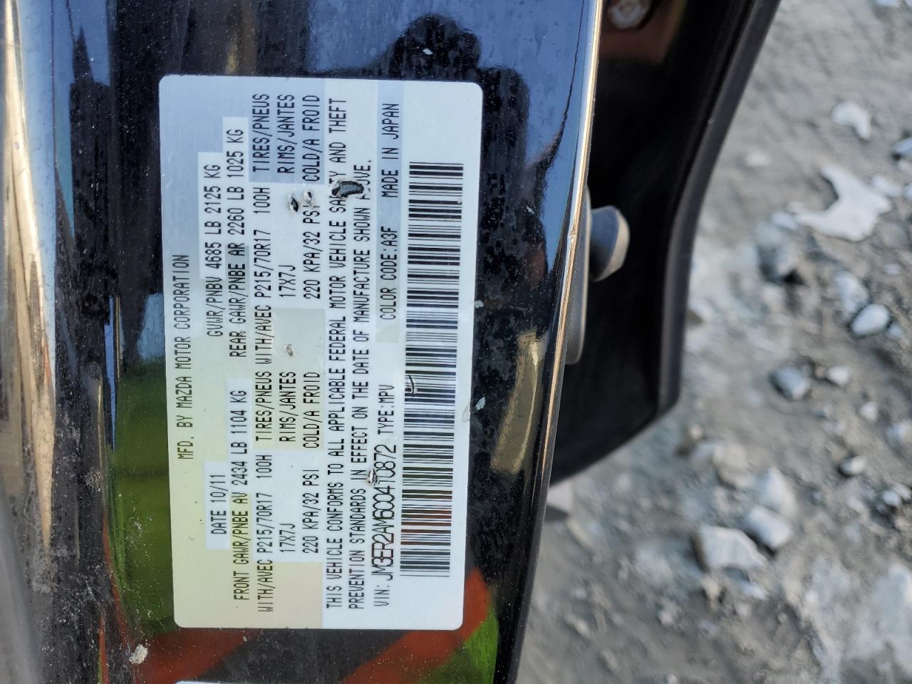 2012 Mazda CX-7 VIN JM3ER2AM6C0410872 Copart auction photo, front end damage thumbnail 13
