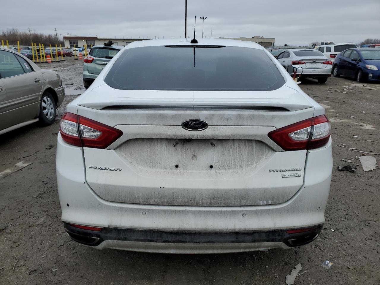 2015 Ford Fusion VIN 3FA6P0K98FR196740 Copart auction photo, front end / rear end damage thumbnail 6