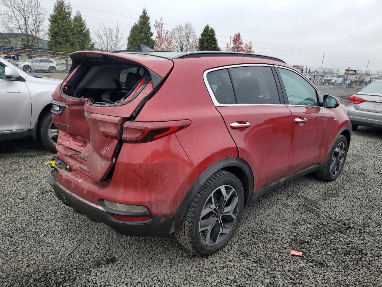 2022 KIA Sportage VIN KNDPNCAC9N7027514 Copart auction photo, rear end damage thumbnail 3