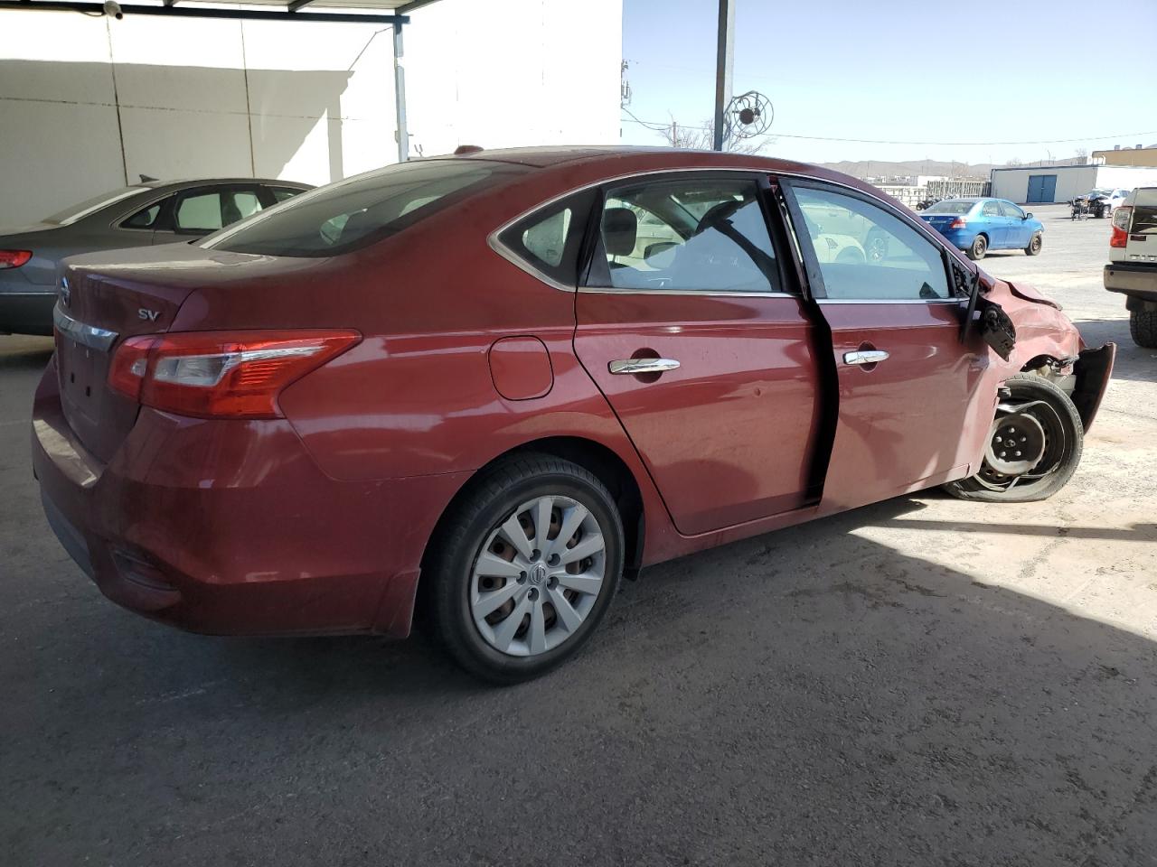 2016 Nissan Sentra VIN 3N1AB7AP2GY286049 Copart auction photo, front end / side damage thumbnail 3