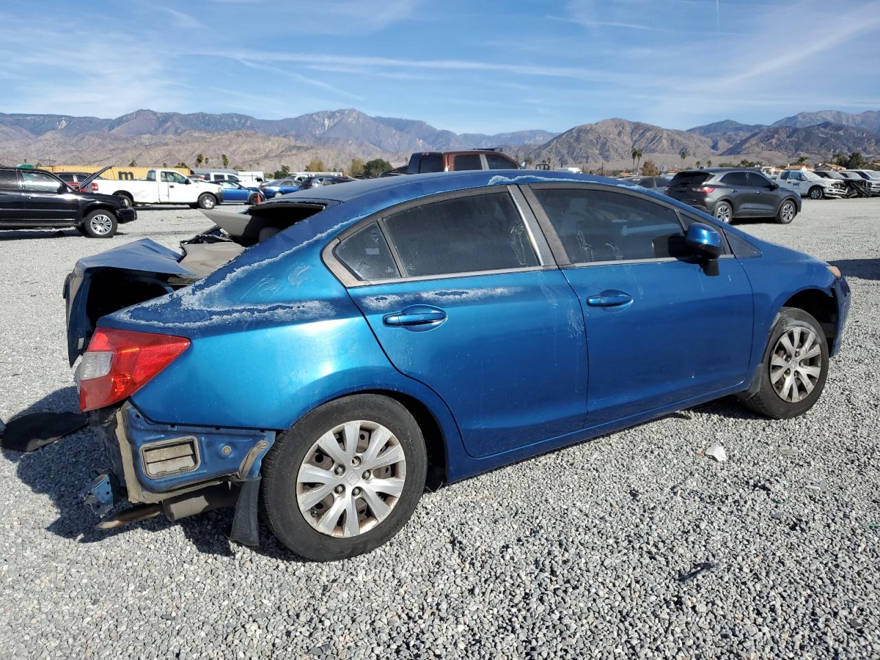 2012 Honda Civic VIN 2HGFB2F53CH543153 Copart auction photo, all over damage thumbnail 3