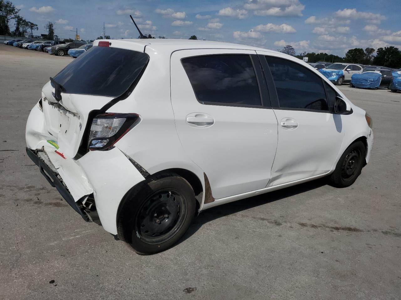 2015 Toyota Yaris VIN VNKKTUD35FA046509 Copart auction photo, rear end / side damage thumbnail 3