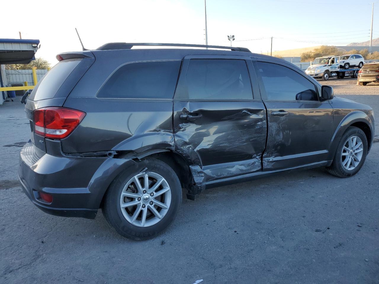 2018 Dodge Journey VIN 3C4PDCBB8JT473801 Copart auction photo, front end / side damage thumbnail 3