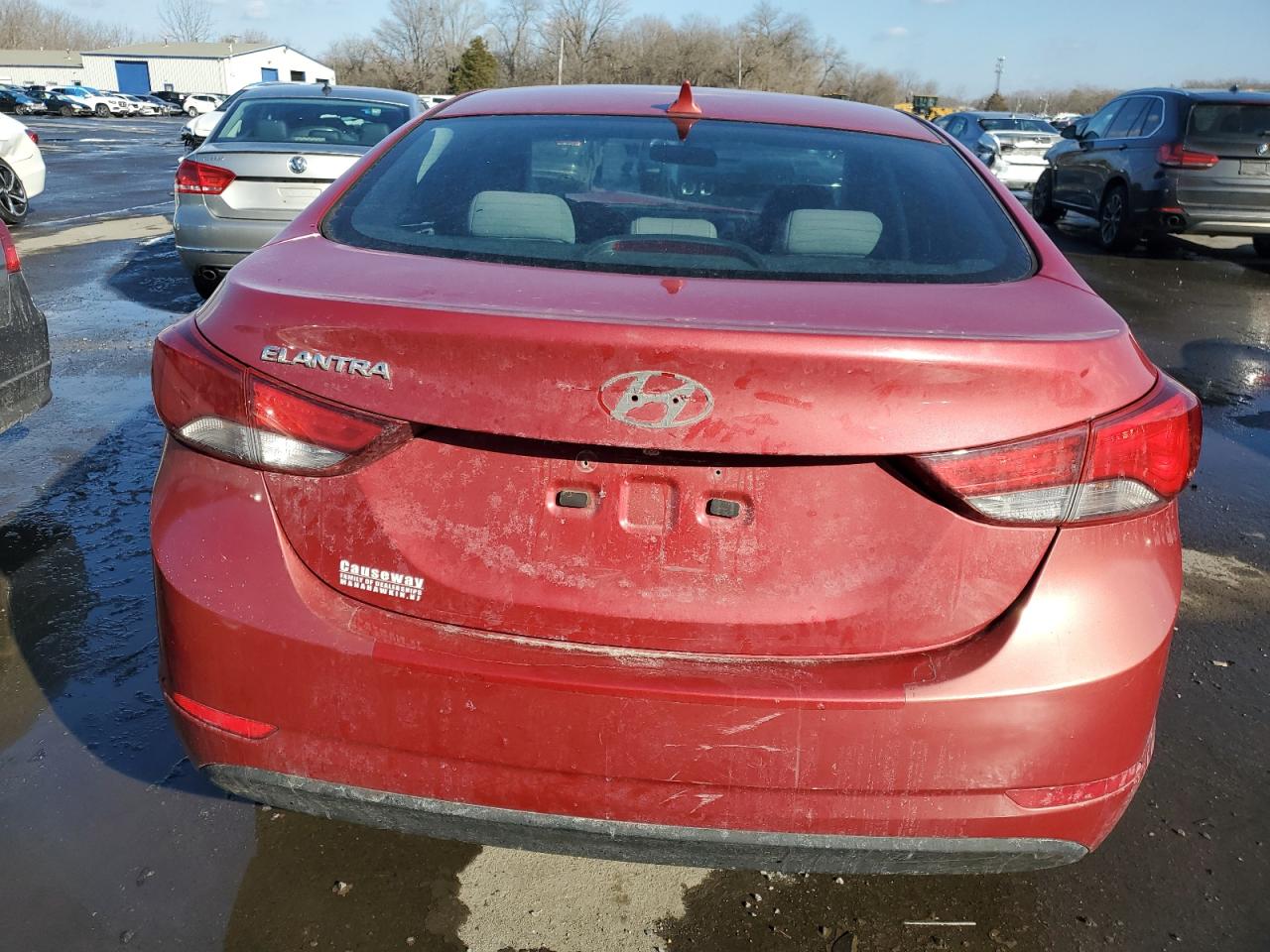 2015 Hyundai Elantra VIN KMHDH4AE0FU280978 Copart auction photo, front end / side damage thumbnail 6