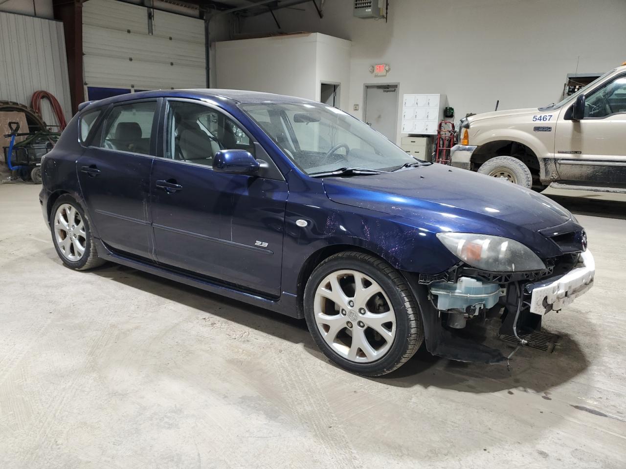 2008 Mazda 3 VIN JM1BK344681151173 Copart auction photo, front end / side damage thumbnail 4