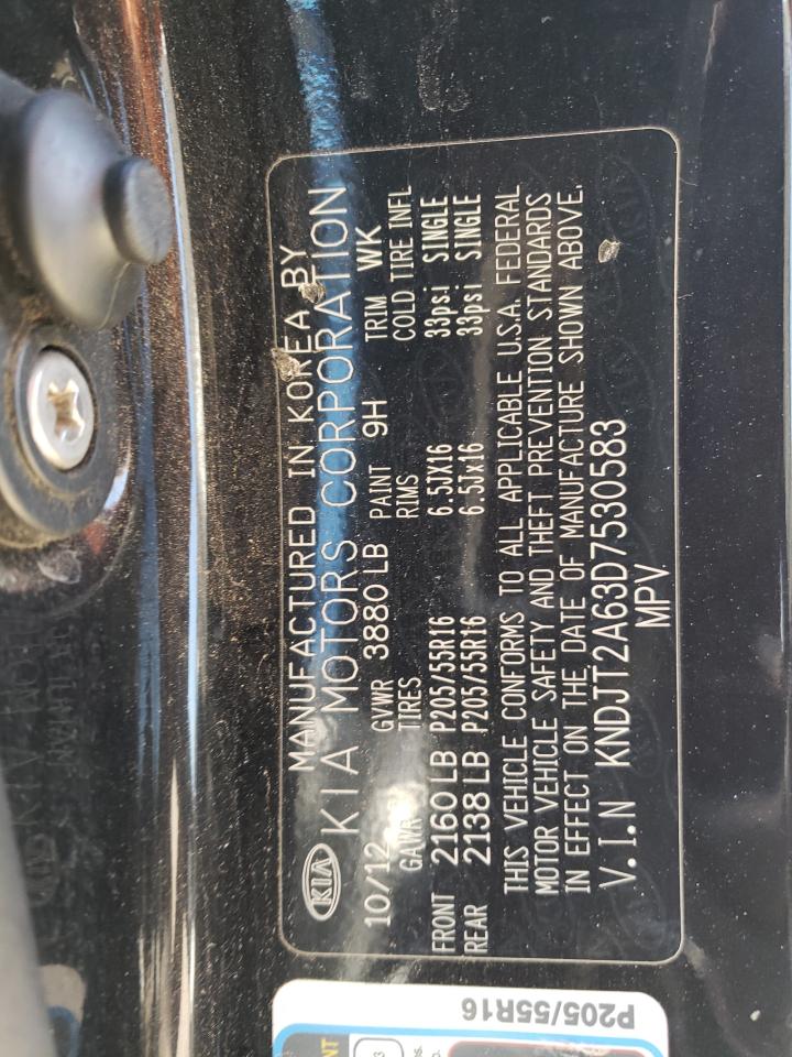 2013 KIA Soul VIN KNDJT2A63D7530583 Copart auction photo, rear end damage thumbnail 13