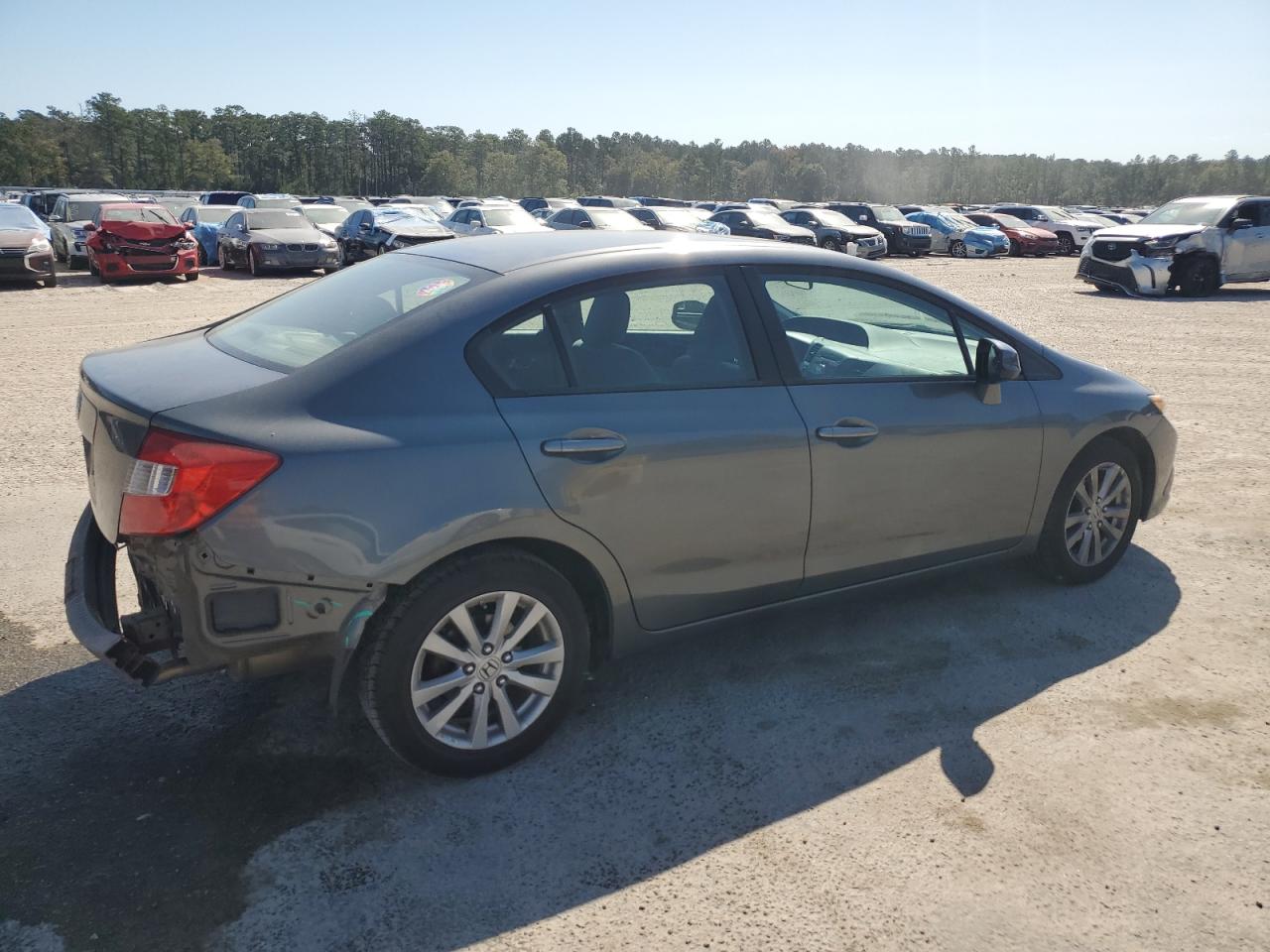 2012 Honda Civic VIN 19XFB2F89CE100221 Copart auction photo, rear end damage thumbnail 3
