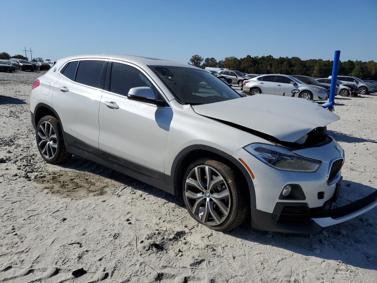 2018 BMW X2 VIN WBXYJ5C39JEF73749 Copart auction photo, front end / side damage thumbnail 4