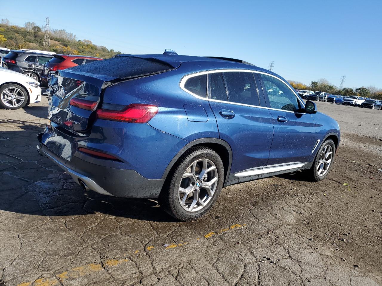 2020 BMW X4 VIN 5UX2V1C07LLE67206 Copart auction photo, rear end damage thumbnail 3
