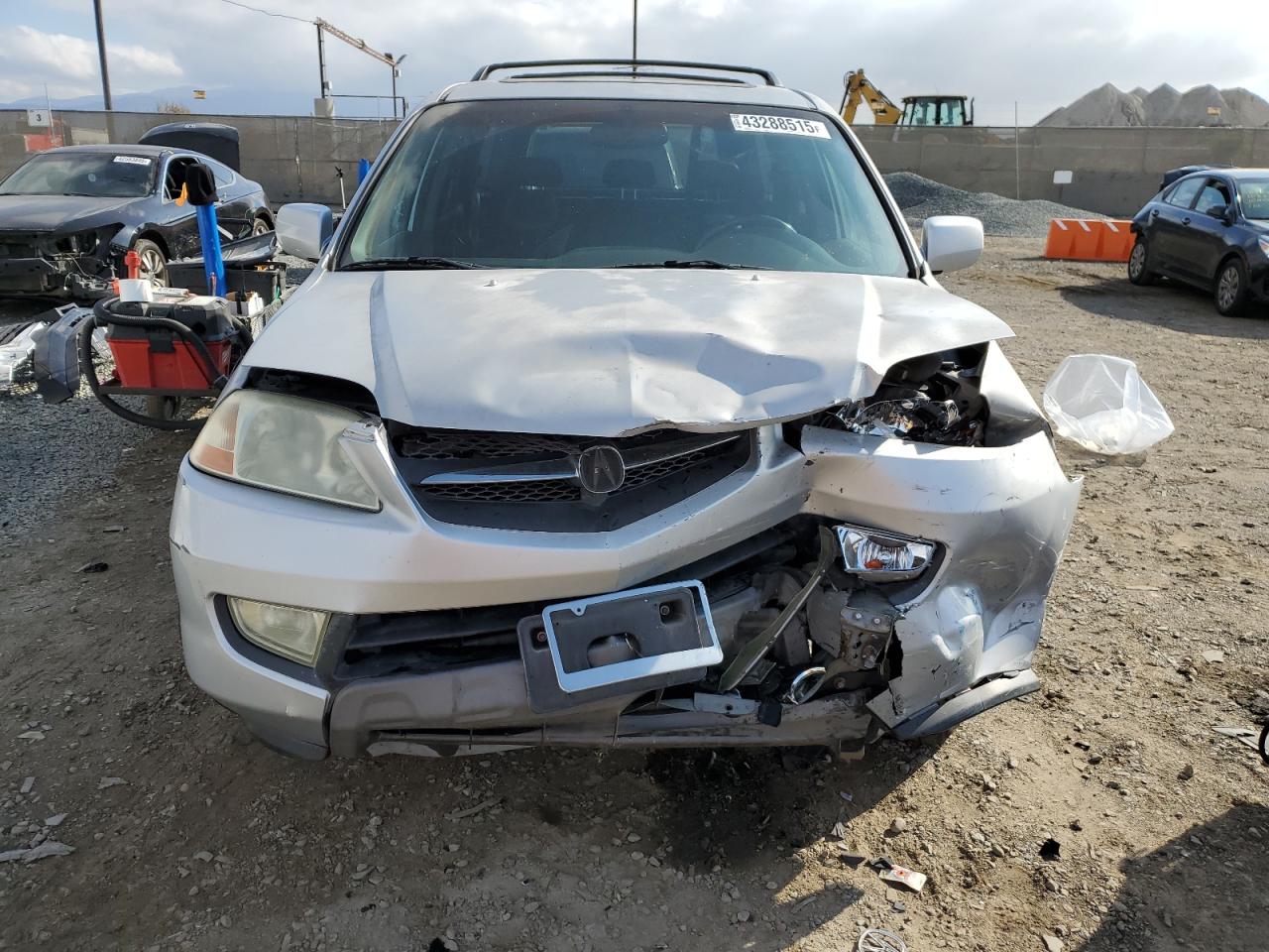 2002 Acura MDX VIN 2HNYD18812H500832 Copart auction photo, front end damage thumbnail 5