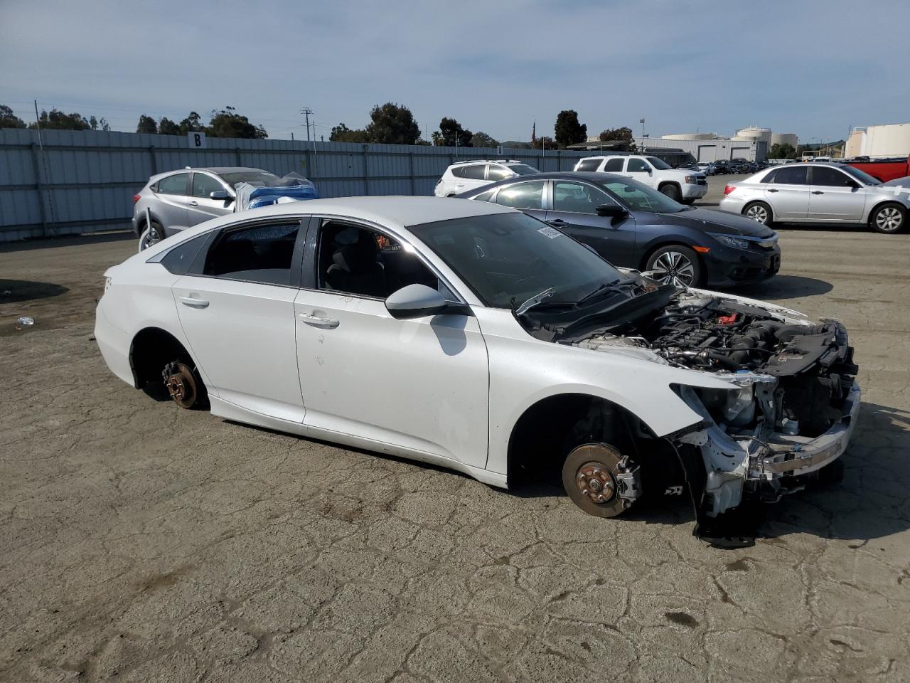 2018 Honda Accord VIN 1HGCV1F34JA163978 Copart auction photo, vandalism damage thumbnail 4