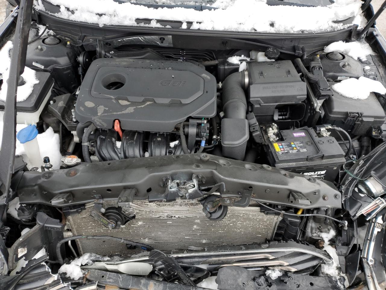2018 Hyundai Sonata VIN 5NPE24AFXJH721389 Copart auction photo, front end / side damage thumbnail 11