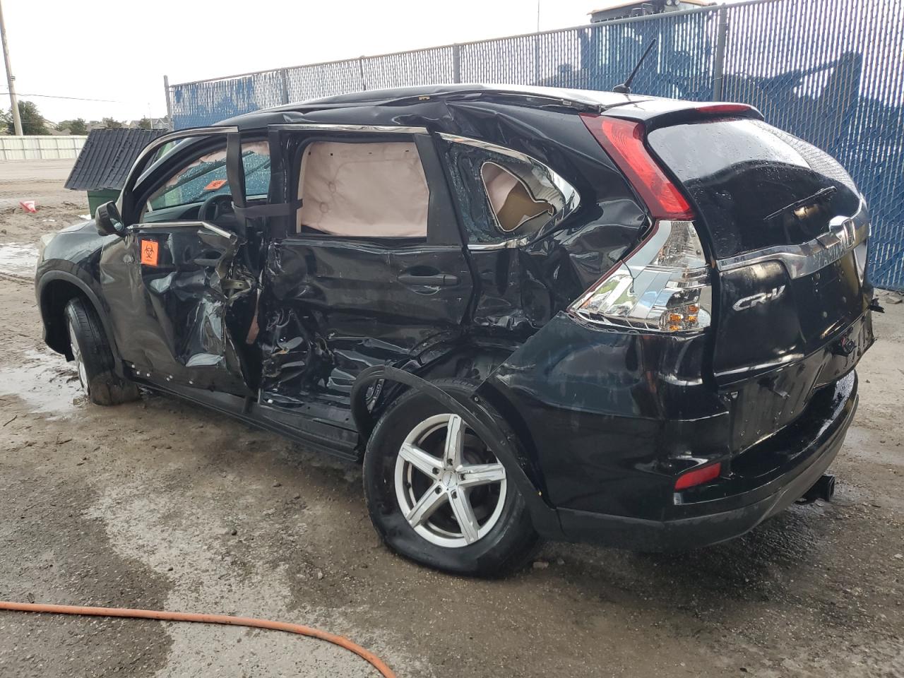 2015 Honda CR-V VIN 5J6RM4H35FL018853 Copart auction photo, side / rear end damage thumbnail 2