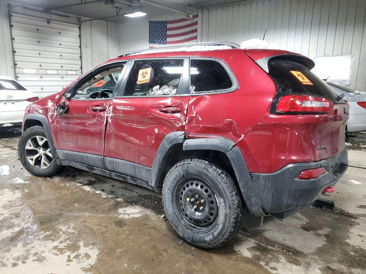 2017 Jeep Cherokee VIN 1C4PJMBS7HW636389 Copart auction photo, rollover damage thumbnail 2