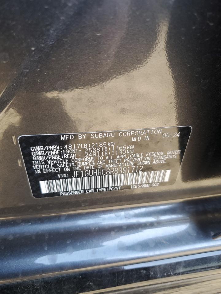 2024 Subaru Impreza VIN JF1GUHHC8R8391712 Copart auction photo, rear end damage thumbnail 12