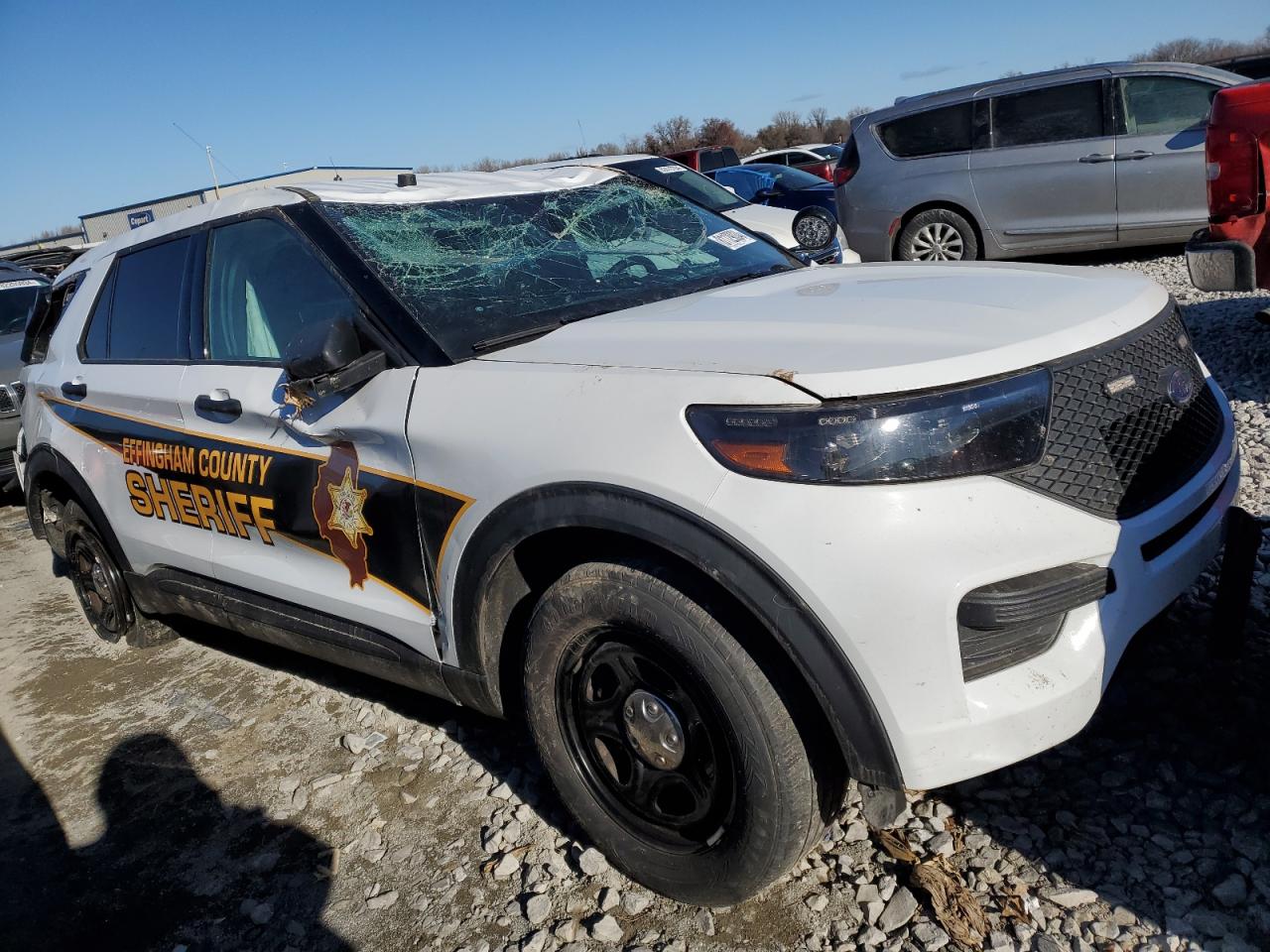2022 Ford Explorer VIN 1FM5K8AB8NGC26375 Copart auction photo, rollover damage thumbnail 4