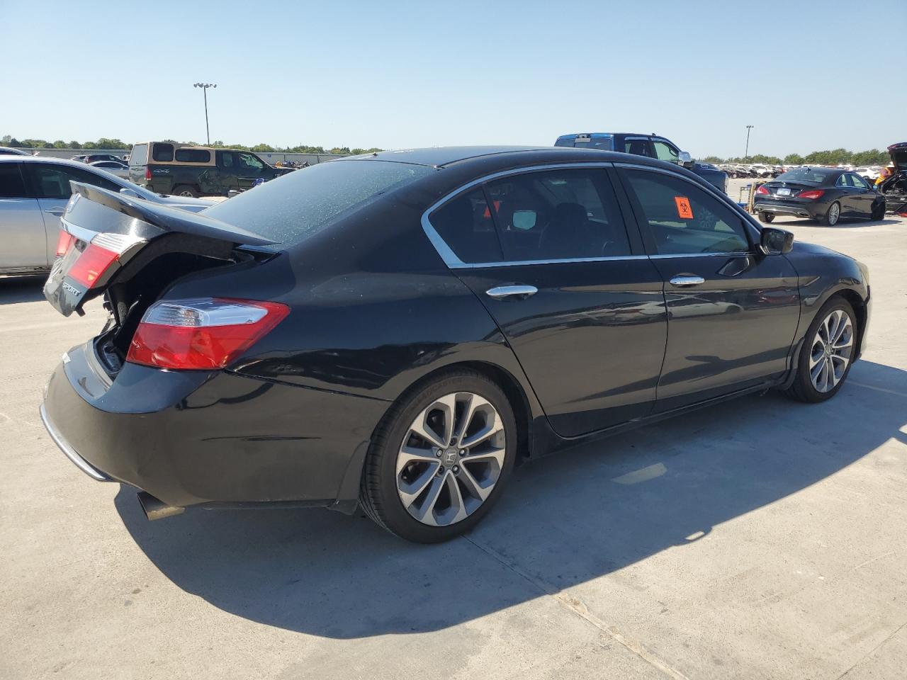 2013 Honda Accord VIN 1HGCR2F58DA077038 Copart auction photo, rear end damage thumbnail 3