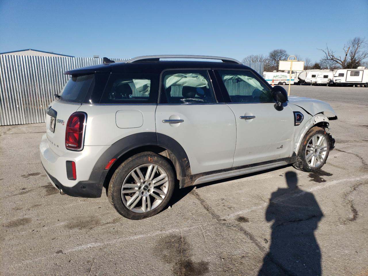 2021 MINI Cooper VIN WMZ83BR0XM3N09851 Copart auction photo, front end / hail damage thumbnail 3