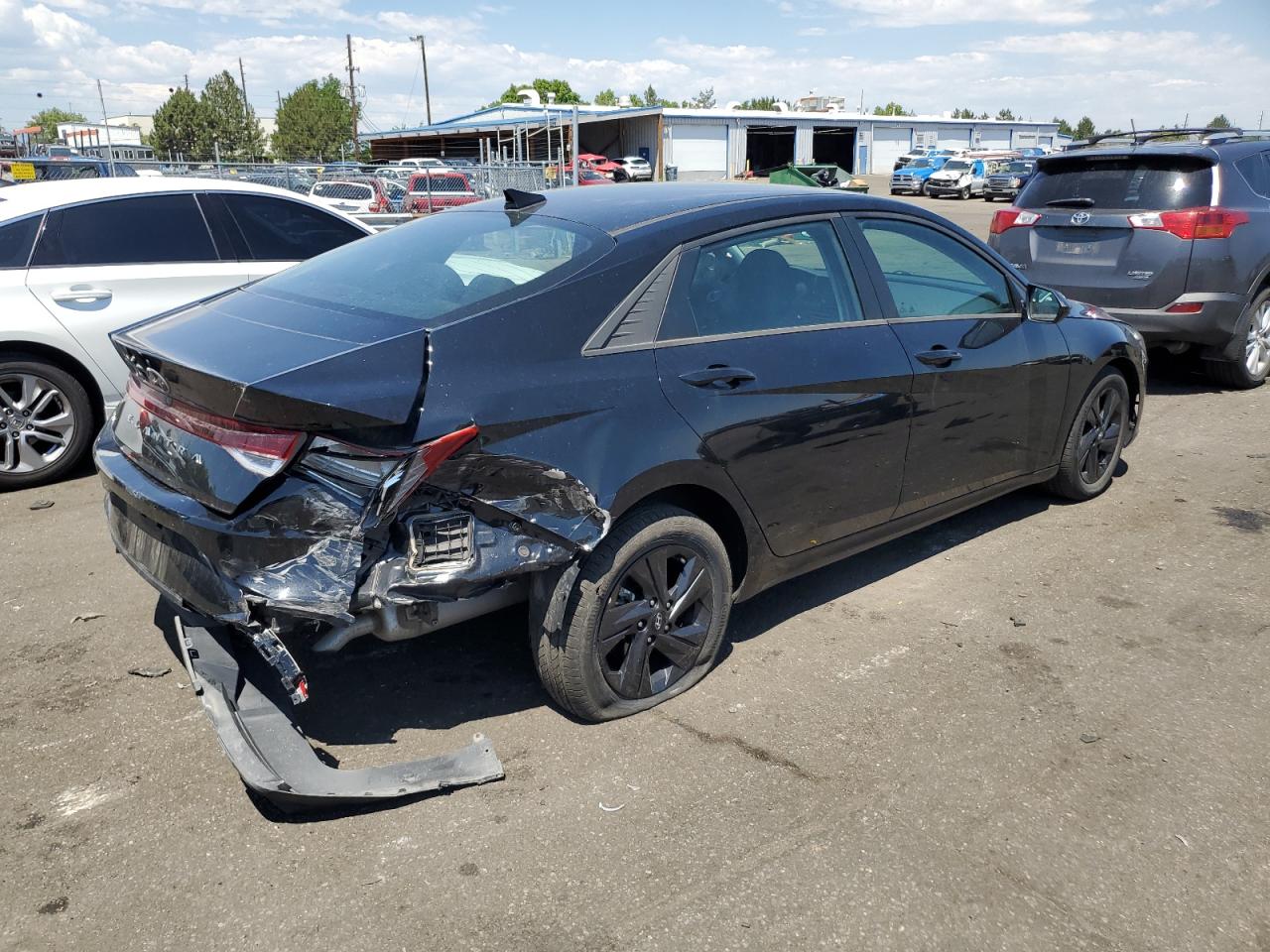 2022 Hyundai Elantra VIN 5NPLS4AG3NH053960 Copart auction photo, all over damage thumbnail 3