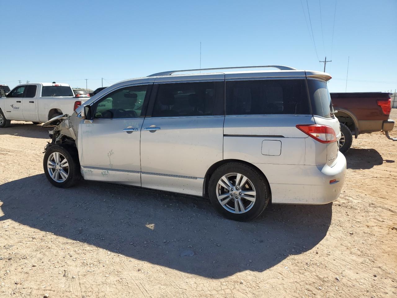 2014 Nissan Quest VIN JN8AE2KP3E9100936 Copart auction photo, front end damage thumbnail 2