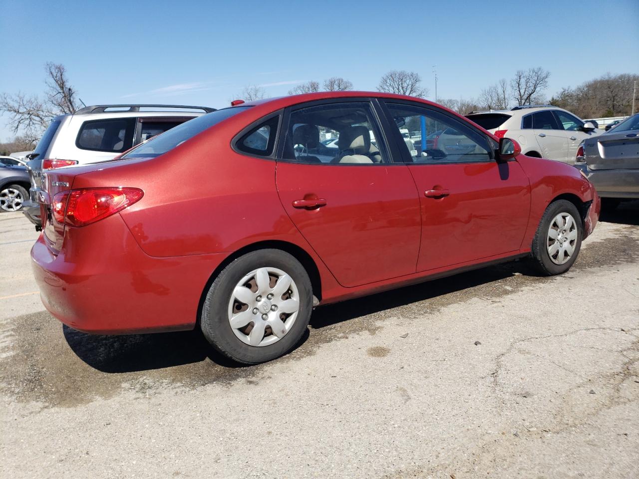 2008 Hyundai Elantra VIN KMHDU46D78U497345 Copart auction photo, front end / hail damage thumbnail 3