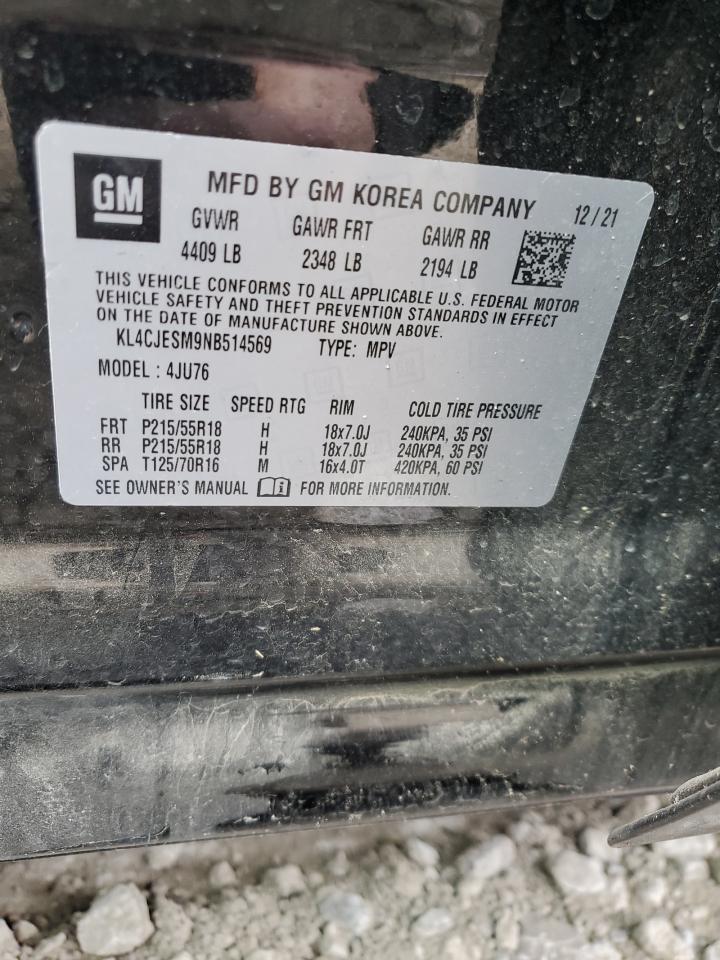2022 Buick Encore VIN KL4CJESM9NB514569 Copart auction photo, side / minor dent/scratches damage thumbnail 15