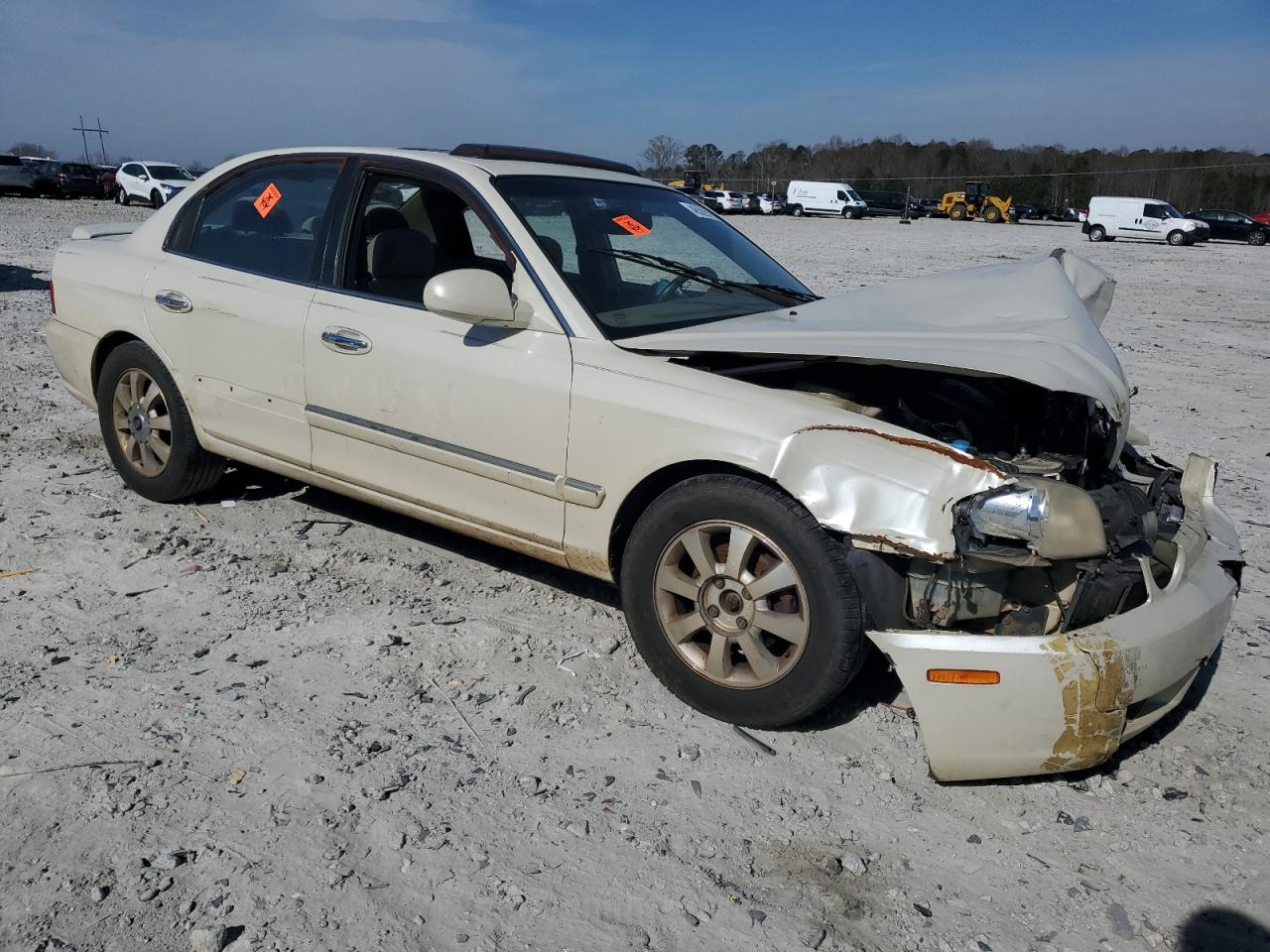 2004 KIA Optima VIN KNAGD128X45356196 Copart auction photo, front end damage thumbnail 4