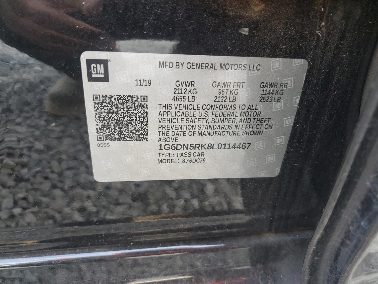 2020 Cadillac CT5 VIN 1G6DN5RK8L0114467 Copart auction photo, rear end damage thumbnail 12
