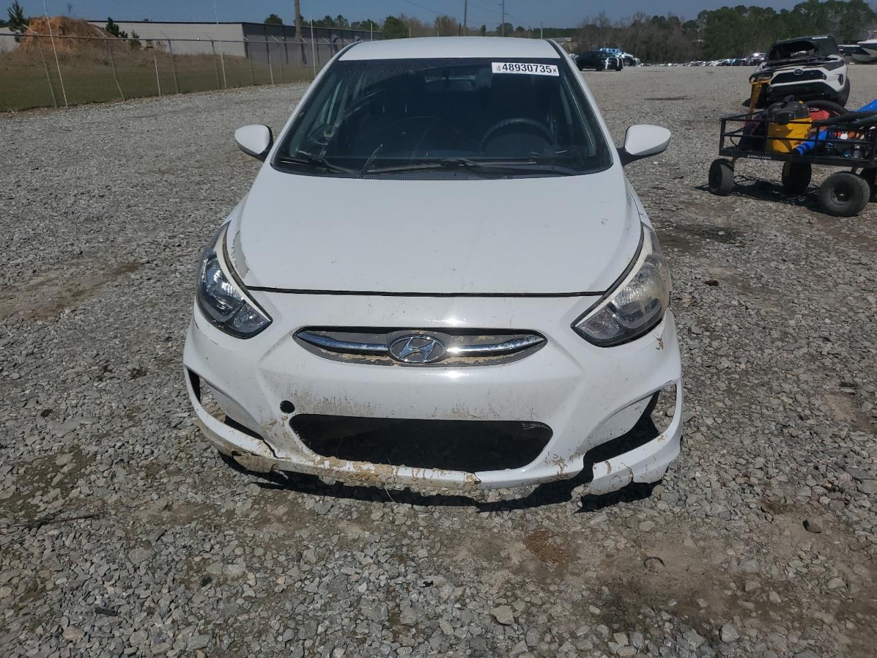 2017 Hyundai Accent VIN KMHCT4AEXHU363606 Copart auction photo, front end / rear end damage thumbnail 5
