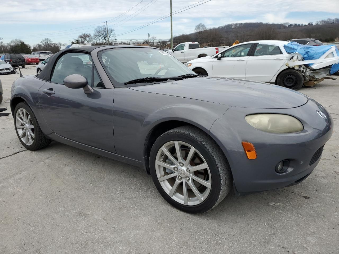 2006 Mazda MX-5 VIN JM1NC25F260106674 Copart auction photo, rear end / side damage thumbnail 4