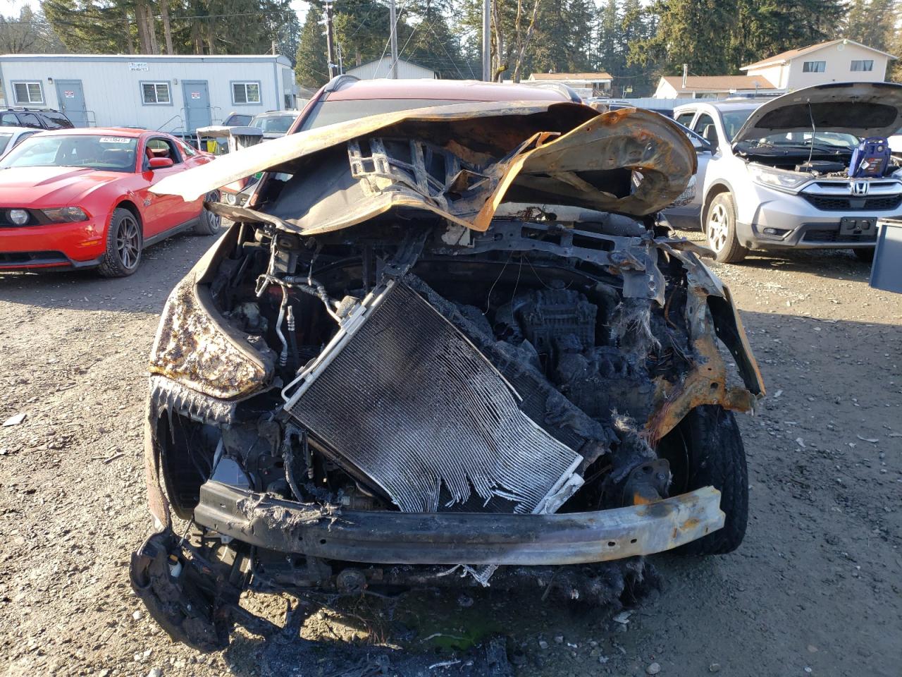 2014 Hyundai Santa Fe VIN 5XYZUDLB2EG231838 Copart auction photo, burn damage thumbnail 5