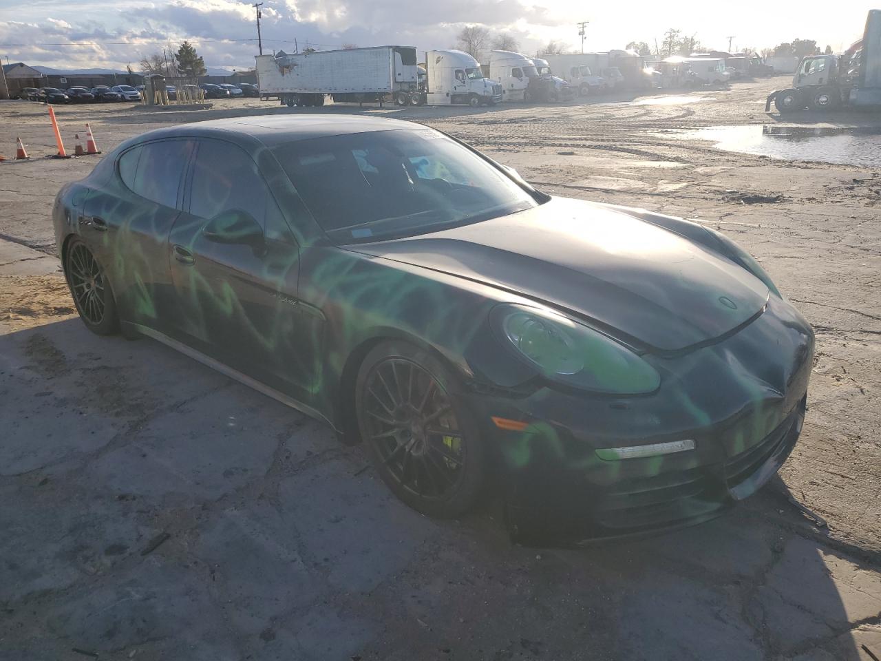 2015 Porsche Panamera VIN WP0AD2A72FL040376 Copart auction photo, vandalism damage thumbnail 4