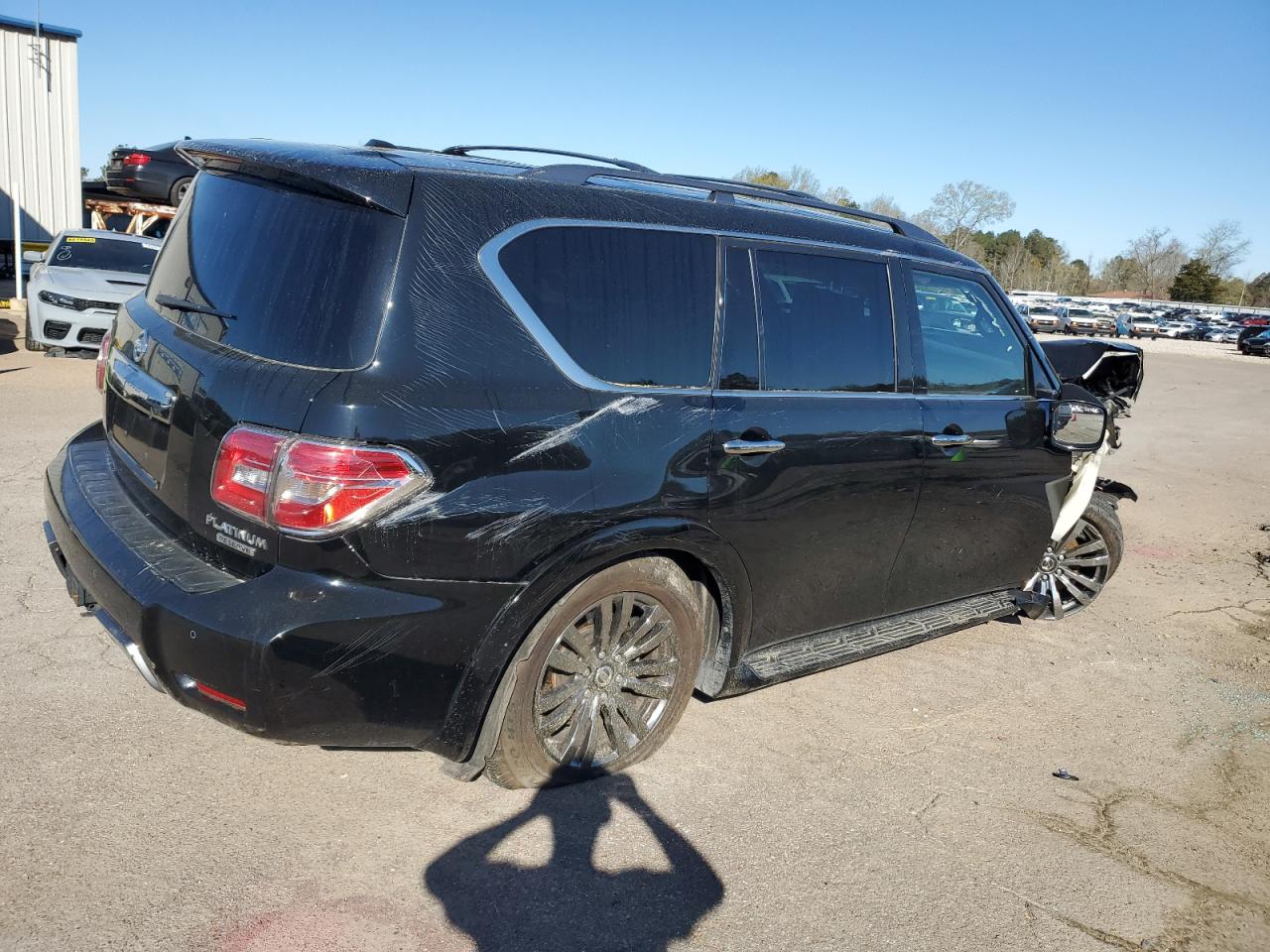 2019 Nissan Armada VIN JN8AY2NF1K9351184 Copart auction photo, front end / rear end damage thumbnail 3