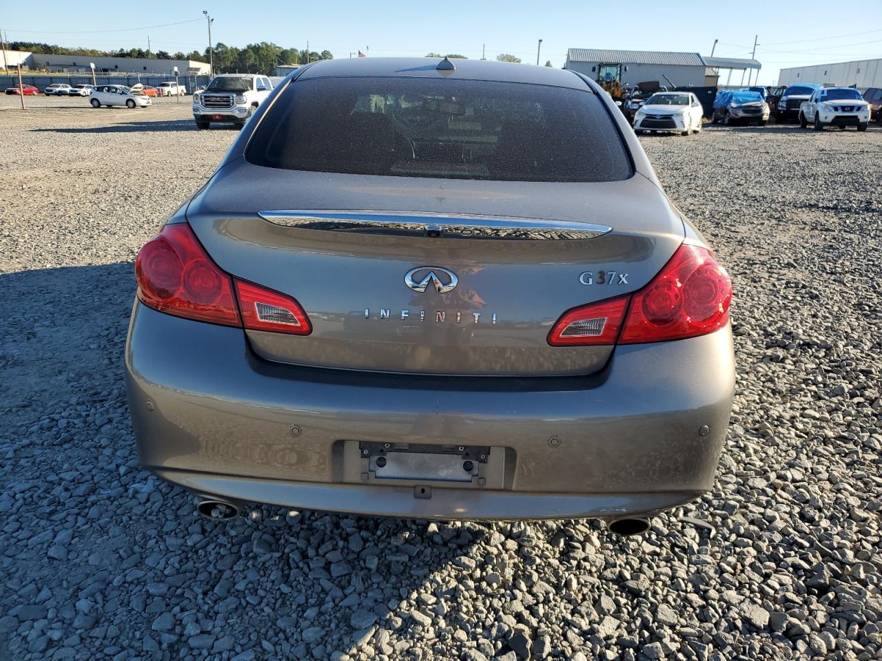 2012 Infiniti G VIN JN1CV6AR4CM675106 Copart auction photo, front end / side damage thumbnail 6