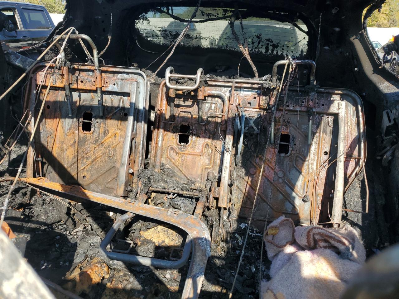 2019 Hyundai Santa Fe VIN 5NMS53AA3KH015825 Copart auction photo, burn damage thumbnail 10