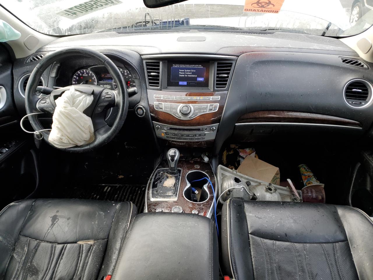2017 Infiniti QX60 VIN 5N1DL0MM5HC555537 Copart auction photo, biohazard/chemical / front end damage thumbnail 8