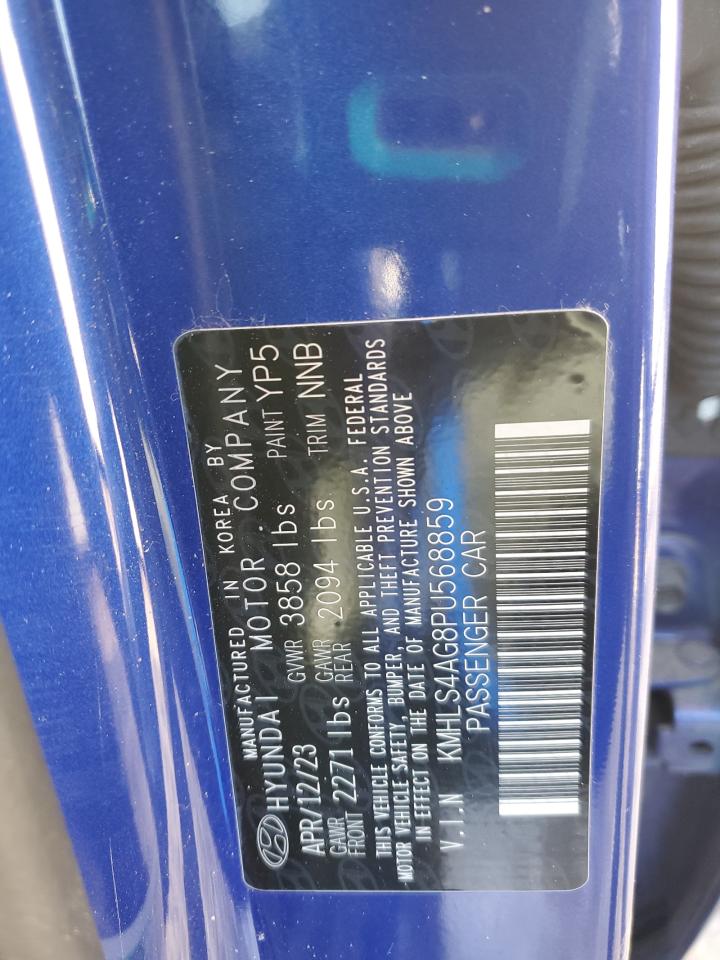 2023 Hyundai Elantra VIN KMHLS4AG8PU568859 Copart auction photo, front end damage thumbnail 12